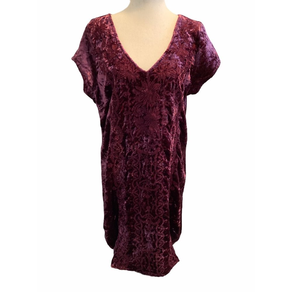 Soft Surroundings Sheath Dress MEDIUM Burgundy - Picture 2 of 10